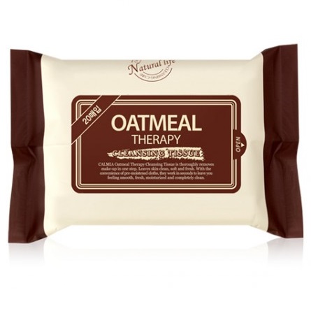 Cалфетки для снятия макияжа CALMIA Oatmeal Therapy Cleansing Tissue(20 шт)