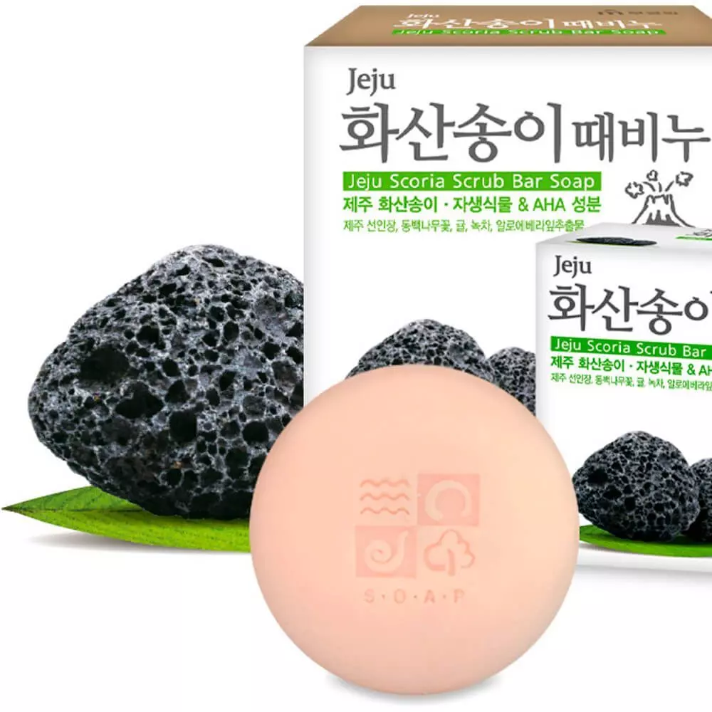 Мыло для тела с вулканической солью Mukunghwa Jeju Volcanic Scoria Body Soap